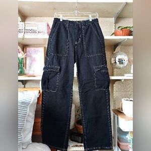 Urban Outfitters Black Cargo Pants | women's 27 | $10